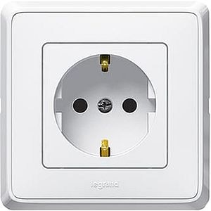 Priza simpla Legrand Cariva, 16A, IP20, alb