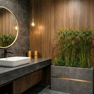 Panou decorativ Italian Wholnut, WPC, 120 x 278 cm, maro