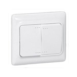 Intrerupator dublu, aplicat, alb IP 54  Legrand Kaptika