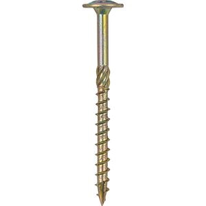 Surub lemn DOMAX, torx, otel, 8 x 100mm, 6 buc/cutie, galben