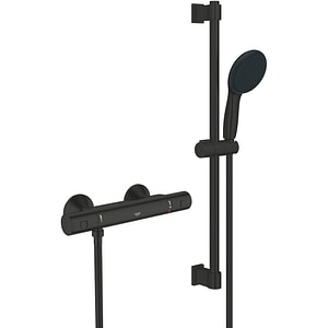 Baterie dus GROHE Precision 345972431, aparenta, termostat, coloana dus, alama, negru