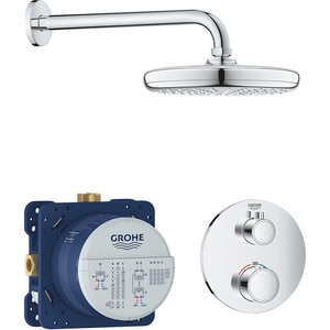 Sistem dus GROHE Grohtherm 210 34726000, termostat, 1 functie, crom