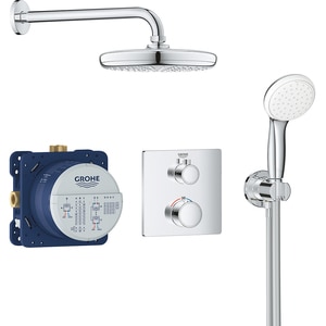 Sistem dus GROHE Grohtherm 210 34729000, termostat, 1 functie, crom