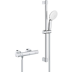 Baterie dus GROHE Grohtherm 800 34768001, aparenta, set de dus, termostat, alama, crom