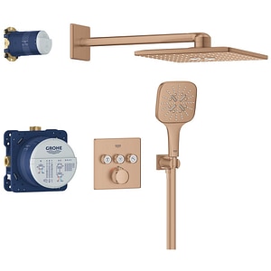 Sistem dus GROHE Grohtherm SmartControl 310 Cube 34864DL0, incastrat, termostat, 3 functii, cupru