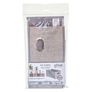 Cutie depozitare panza 15 x 15 x 31 cm, bej