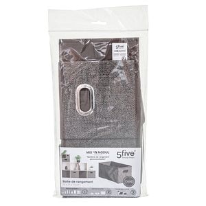 Cutii depozitare panza 15 x 15 x 31 cm, maro