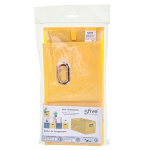 Cutie depozitare panza 15 x 15 x 31 cm, galben