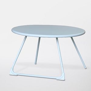 Masa de gradina, otel, alb, rotunda, 4 persoane, 70 x 40 cm • GoodHome janeiro