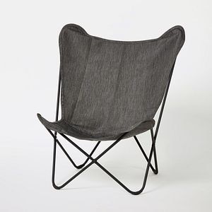 Scaun de gradina, gri, otel, 82 x 81 x 100 cm • Mataso