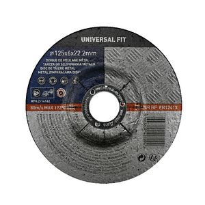 Disc polizare metal Universal Fit, 125 x 6 mm