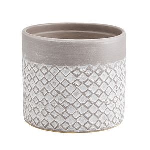 Ghiveci din argila, bej, forma rotunda, 12.5 cm diametru • GoodHome