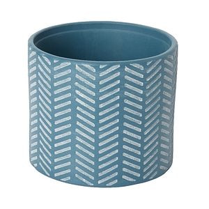 Ghiveci din argila, albastru, forma rotunda, 16 cm diametru • GoodHome