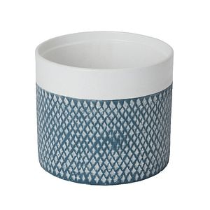 Ghiveci din argila, albastru, forma rotunda, 19.2 cm diametru • GoodHome
