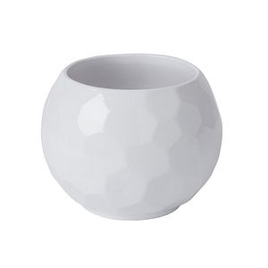 Ghiveci din argila, alb, forma rotunda, 19 cm diametru • GoodHome