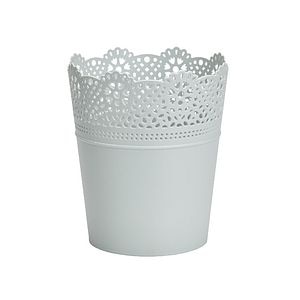 Ghiveci din plastic, alb, forma rotunda, 18 cm diametru • GoodHome