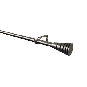 Set galerie simpla extensibila, metal, 210/120 cm, gri, diametru 19 mm • GoodHome Athens