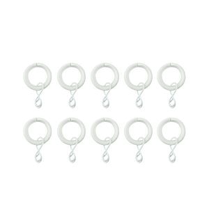 Inele pentru bara perdea GOODHOME Anafi, 1.6-1.9 cm, metal si plastic, alb, 10 buc