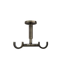 Suport universal dublu tavan GOODHOME Antiki, extensibil, 12.5 x 5 x 5 cm, metal, auriu