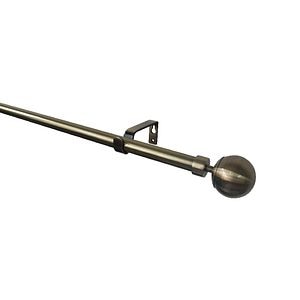 Set galerie simpla extensibila, metal, auriu, 210/120 cm, diametru 19 mm • GoodHome Antiki