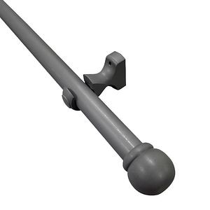 Set galerie lemn, gri, diametru 28 mm, 150 cm