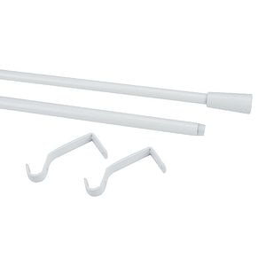 Set galerie simpla extensibila, metal, 210/120 cm, diametru 19 mm, alb • GoodHome Anafi