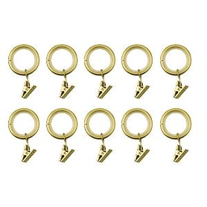 Inele pentru bara perdea GOODHOME Elasa, 1.6-1.9 cm, metal, auriu, 10 buc