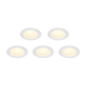 Set 5 spoturi LED Colours, 4.5W, 345lm, 2700K, alb
