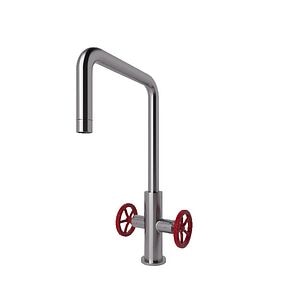 Baterie bucatarie GoodHome Kamut, pipa inalta, alama, inox