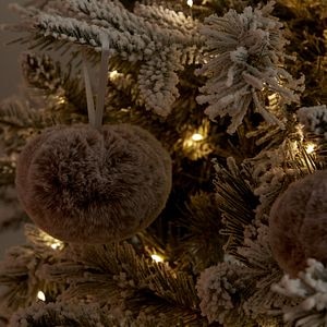 Set globuri cu blanita, 4 bucati, maro