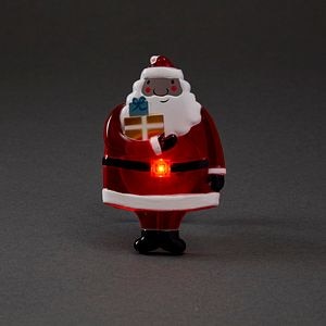 Decoratiune fereastra Mos Craciun 3D, 9cm, rosu