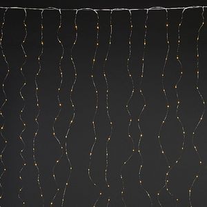 Perdea de lumini LED, 380 leduri, 2 x 2 m, iluminat alb cald