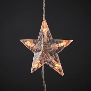 Perdea de lumini LED stelute, 136 leduri, iluminatie alb cald