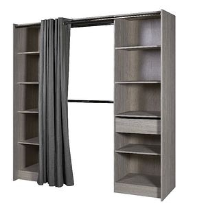 Kit dressing complet, stejar gri, 200 x 200 cm  Eklips