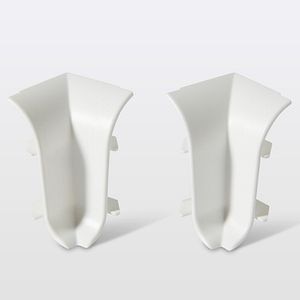 Coltar interior plinta, PVC, 4.4 x 2.7 cm, 2 bucati, alb