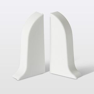Set terminatii plinta, PVC, 4.42 x 2.33 cm, 2 bucati, alb