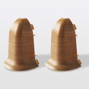 Coltar exterior plinta, PVC, 4.38 x 2.74 cm, 2 bucati, stejar