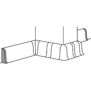 Accesorii imbinare plinta, PVC, alb, 5700 x 57 x 23.3 mm • GoodHome