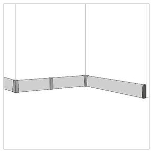 Set terminatii plinta, PVC, alb, 75 x 24 mm  GoodHome