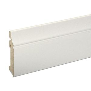 Plinta parchet, MDF, alb, 2200 x 100 x 19 mm • GoodHome