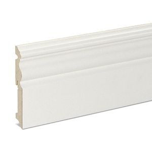 Plinta parchet, MDF, alb, 2200 x 120 x 19 mm • GoodHome
