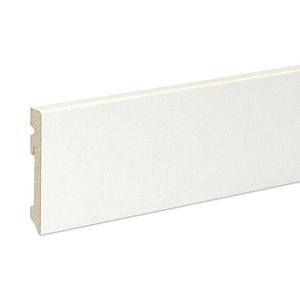 Plinta parchet, MDF, alb, 2200 x 100 x 16 mm • GoodHome