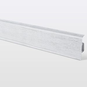 Plinta GoodHome, PVC, Decor 600, 220x7.5 cm, grosime 24 mm, alb-gri