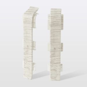 Accesorii imbinare plinta parchet, PVC, alb, lemn, 75 x 24 mm GoodHome