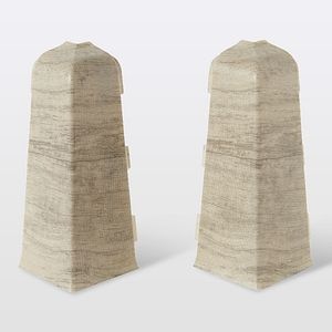 Colt plinta parchet, PVC, lemn, gri, 75 x 30 mm  GoodHome