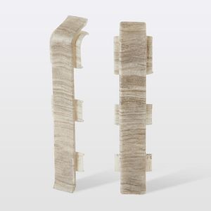 Accesorii imbinare plinta parchet, PVC, gri, 12 x 75 x 24 mm • GoodHome