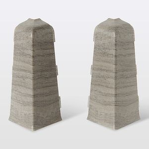 Colt plinta parchet, PVC, gri, 30 x 75 x 30 mm  GoodHome