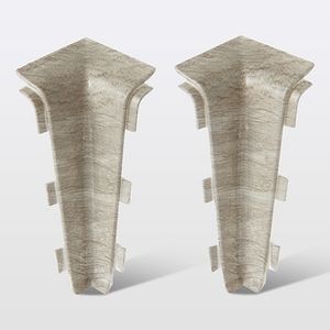 Colt plinta parchet, PVC, gri, 31 x 75 x 31 mm  GoodHome