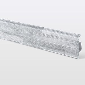 Plinta GoodHome, PVC, Decor 650, 220x7.5 cm, grosime 24 mm, gri metalic