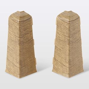 Coltar plinta, PVC, lemn, 80 x 75 x 30 mm • GoodHome